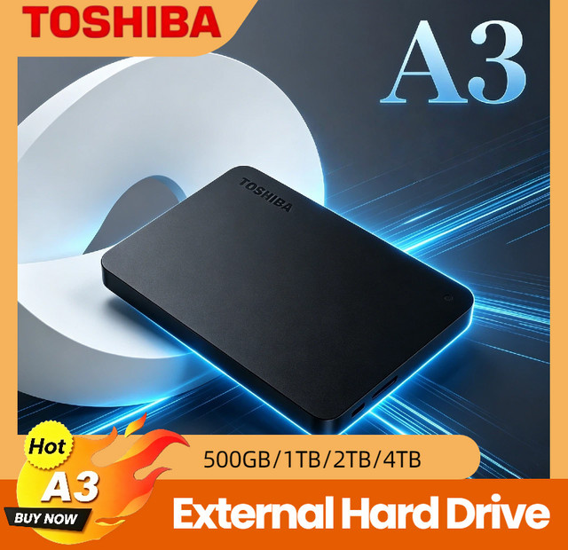 Toshiba Canvio Basics Externe Festplatte USB 3.0 2,5 Zoll 500 GB Schwarz Matt-Finish - Bild 1