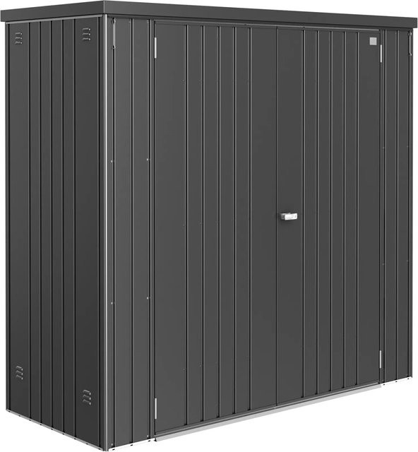 Biohort Geräteschrank Dunkelgrau-Metallic aus Stahl mit Flachdach B/H/T: 190 x 182,5 x 83 cm - Bild 1