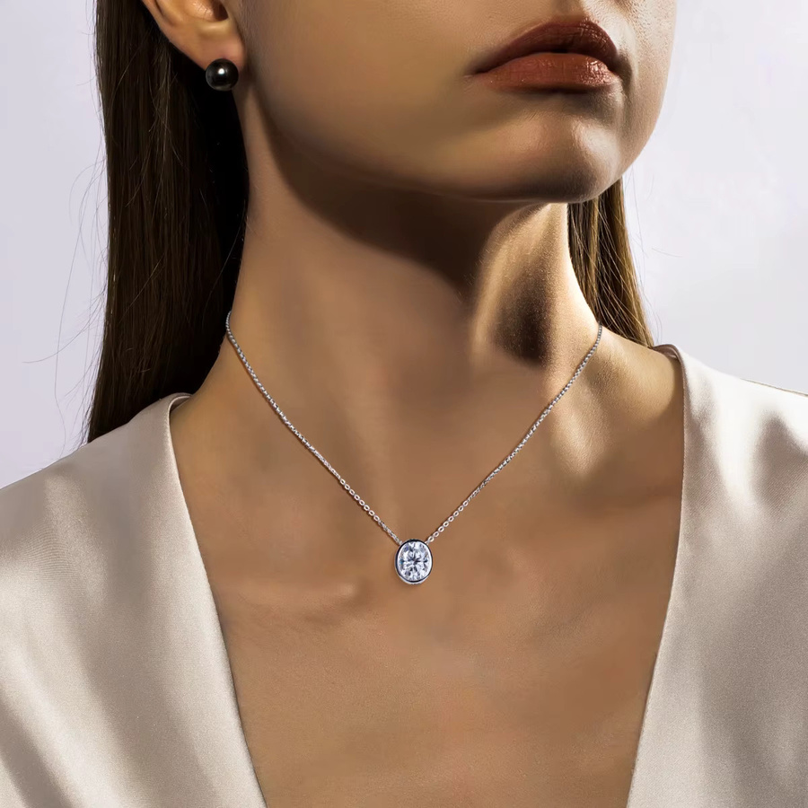 AnuJewel Halskette, 925 Silber, Moissanit, Damen - Bild 2