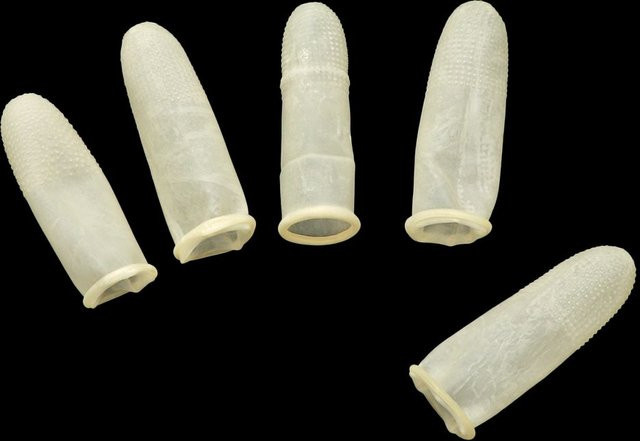 Fingerabdeckungen aus Naturkautschuk, 100 Stück, Nail Art Tool - Bild 1