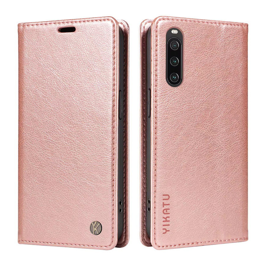 Magnetische Lederhülle im Brieftaschen-Design für Sony Xperia 1 VII 1 VI 10 V 5G in Pink - Bild 2