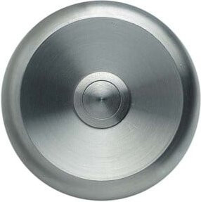 Grothe Klingeltaster ETA S 100 rund, Edelstahl, Silber, Durchmesser: 8 cm - Bild 1