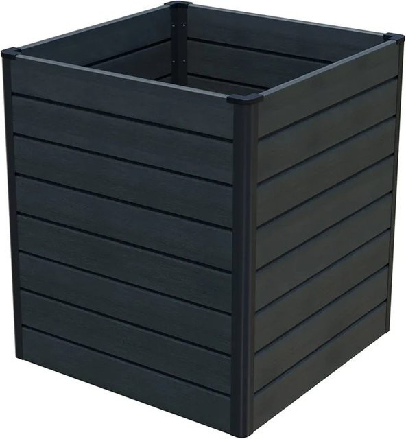GroJa Hochbeet Solid Rhombus Cube in Steingrau mit Rhombus-Optik, B/T/H: 70 x 70 x 79 cm - Bild 1