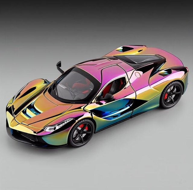 Linyi toy car Laferraris Offenes Sportwagenmodell, 1:24, Metall, mit Licht und Sound - Bild 1