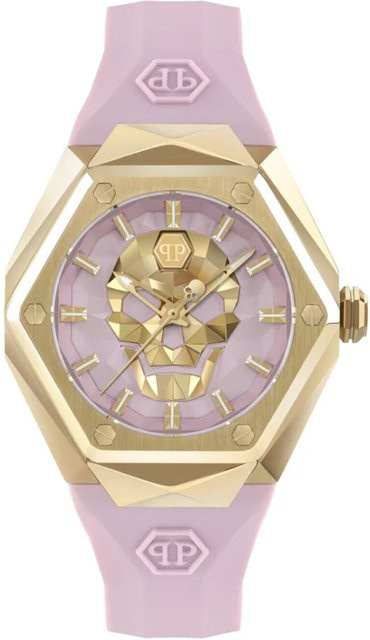 Philipp Plein Damenuhr, Quarz, Edelstahl, Pink, 40 mm, 5 ATM - Bild 1