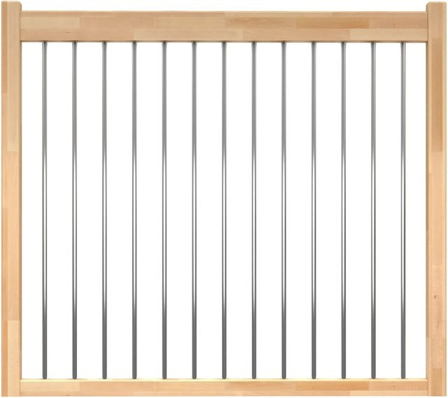 Dolle Brüstungsgeländer Lyon für Raumspartreppen aus Buche und Metallstäben in Braun, Länge: 100 cm - Bild 1