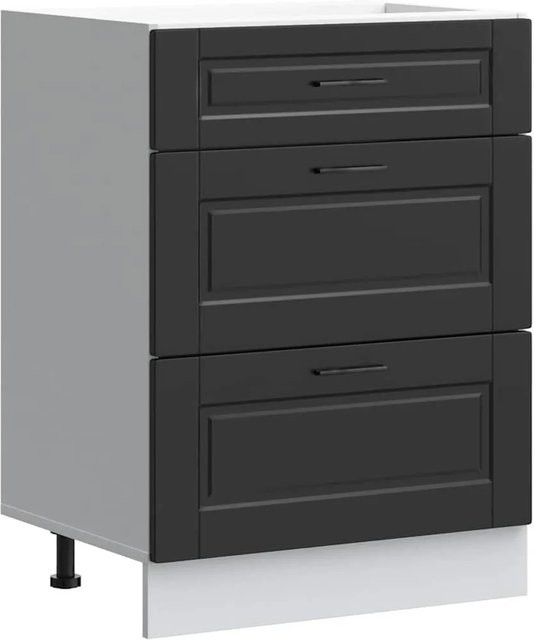 Küchenunterschrank SAMU von DELUKE in Schwarz mit Schublade, B/T/H: 60 x 46 x 81,5 cm - Bild 1