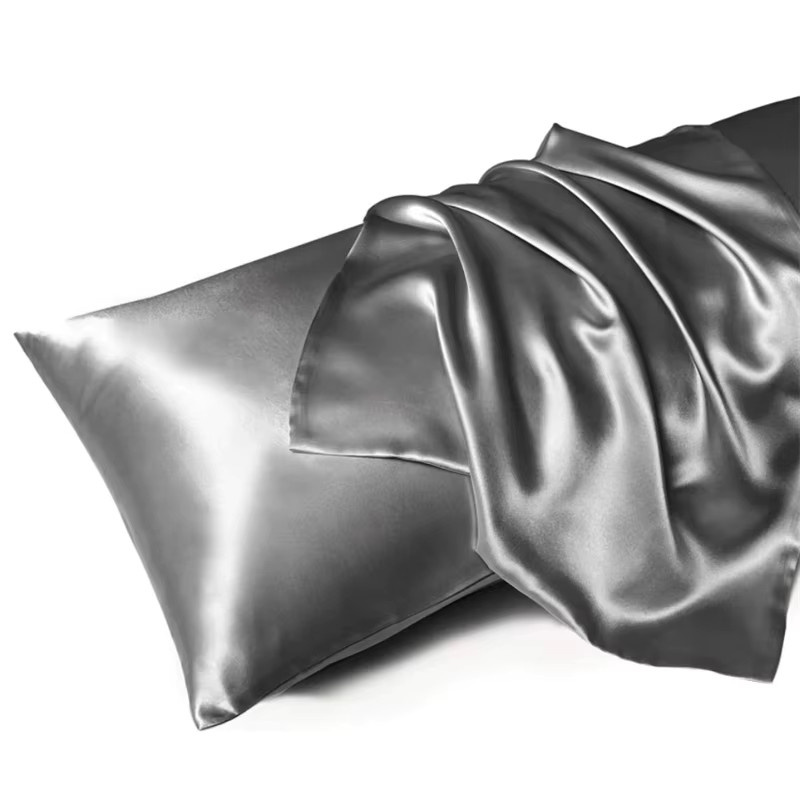 SINONICS Luxus Kissenbezug aus Maulbeerseide für Standard- und Queen-Size Bettwäsche in Weiß, Schwarz, Grau, Champagner oder Gold - Bild 3