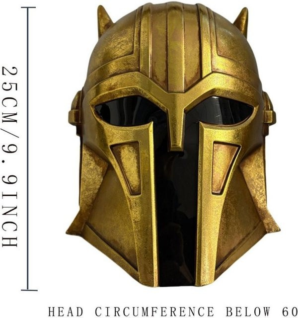 PRELEXT Mandalorianische Armorer Helme, Cosplay Maske, Star Wars, Schwarz, ab 14 Jahren - Bild 1
