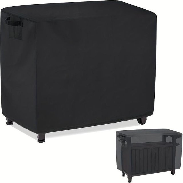Staubdichte Outdoor Tischdecke Huapate in Schwarz und Silber, rechteckig, B/T/H: 123 x 63 x 55 cm - Bild 1