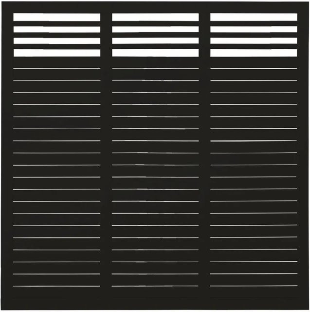 Sichtschutzzaun Decora aus Nadelholz in Schwarz, semi-transparent, B/H: 180 x 180 cm - Bild 1