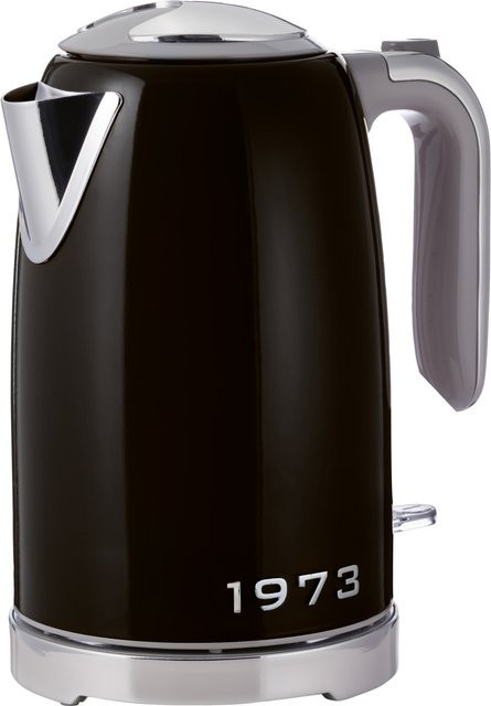 SILVERCREST Retro 1973 Wasserkocher SWKR 3100 C3 in Schwarz mit Kalkfilter und Abschaltautomatik - Bild 1