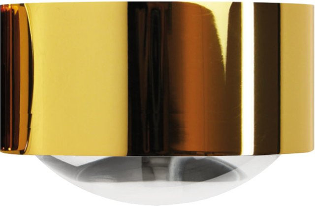 Top Light Puk Maxx Wandleuchte LED Up-Down in Gold/Messing mit mattem Glas und klarem Glas-Linse, Warmweiß 2700K - Bild 1