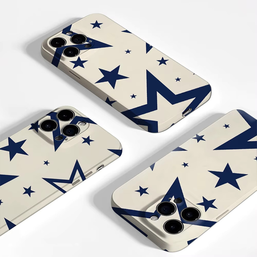Navy Star Silhouetten Handyhülle für Apple iPhone 11 bis iPhone 17 Pro Max Plus in Blau mit doppelschichtiger Rückseite - Bild 3