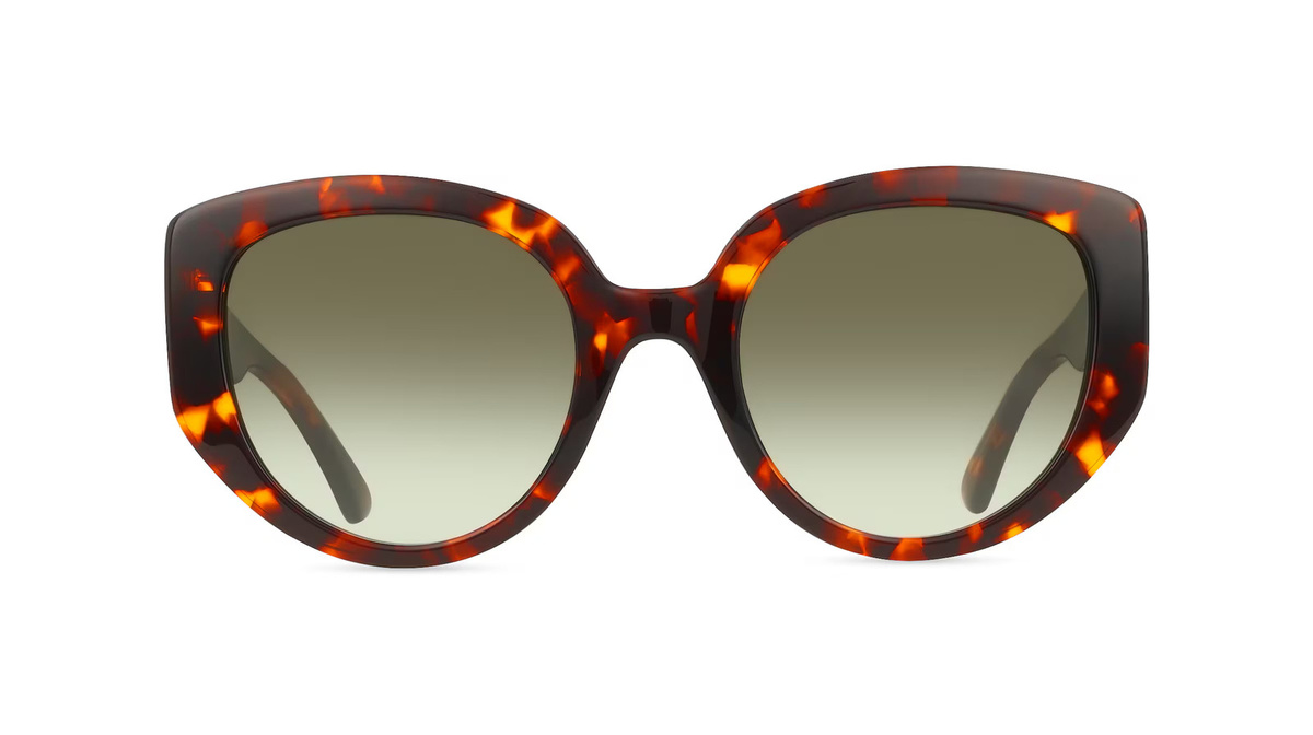 Moschino 207217 Sonnenbrille Cat Eye, Vollrand, Acetat, braun, grün, Damen - Bild 1