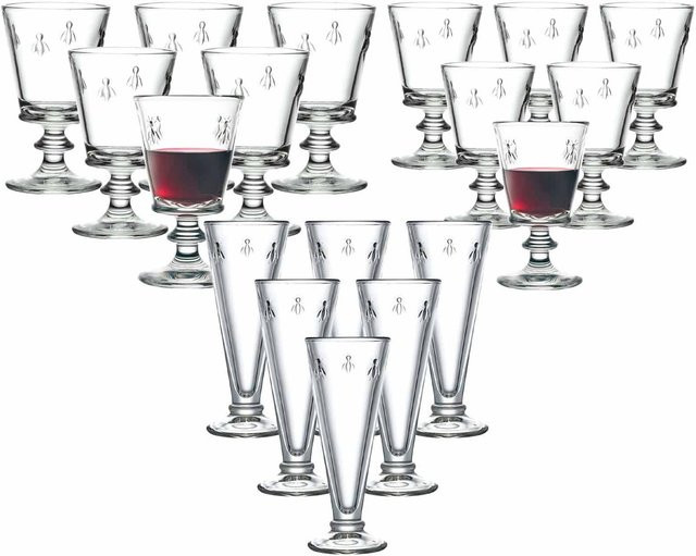 La Rochére Wein- und Sektgläser Biene Abeille Set, 18 Stück, transparent - Bild 1
