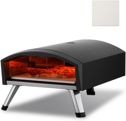 VEVOR Outdoor Gas-Pizzaofen mit 30 cm Pizzastein und faltbaren Beinen für Camping und Garten, inklusive wasserdichter Abdeckung - Bild 1