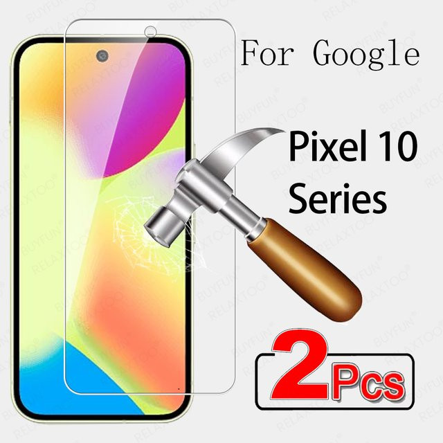 2 Stück Displayschutzfolie aus gehärtetem Glas für Google Pixel 10 5G, Pixel 10 Pro XL, Pixel 9 Pro XL, Pixel 9 Pro, Pixel 9 und Pixel 9a, transparent - Bild 1