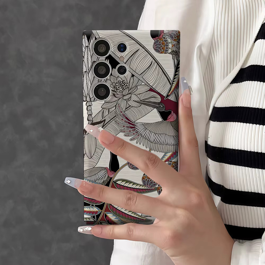 Potdemiel Handyhülle mit tropischem Vogel-Design für Samsung Galaxy S26 S25 S24 S23 Ultra Plus, stoßfeste Doppelschicht Rückabdeckung, mehrfarbig - Bild 5