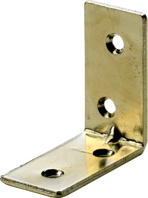 Hettich Stuhlwinkel aus Stahl in Messingoptik, 8 Stück, B/T/H: 40 x 40 x 15 mm - Bild 1