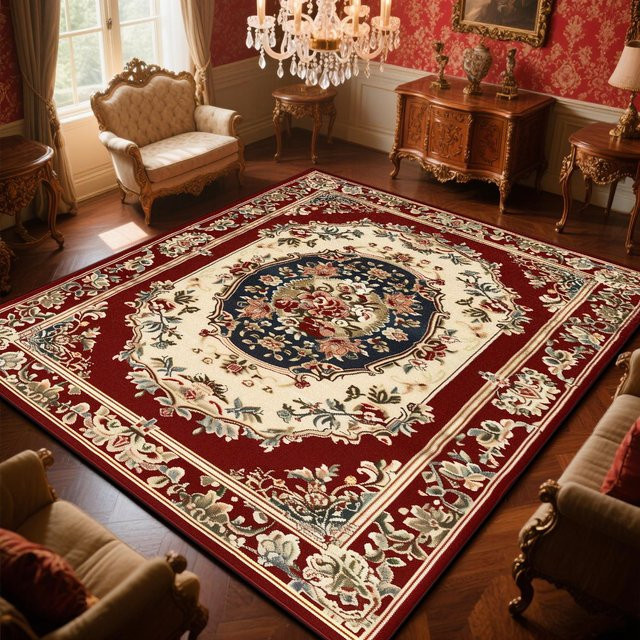 Karpetti Persischer Teppich in Rot mit floralem Orient-Design, rutschfest und waschbar, B/T: 200 x 300 cm - Bild 1