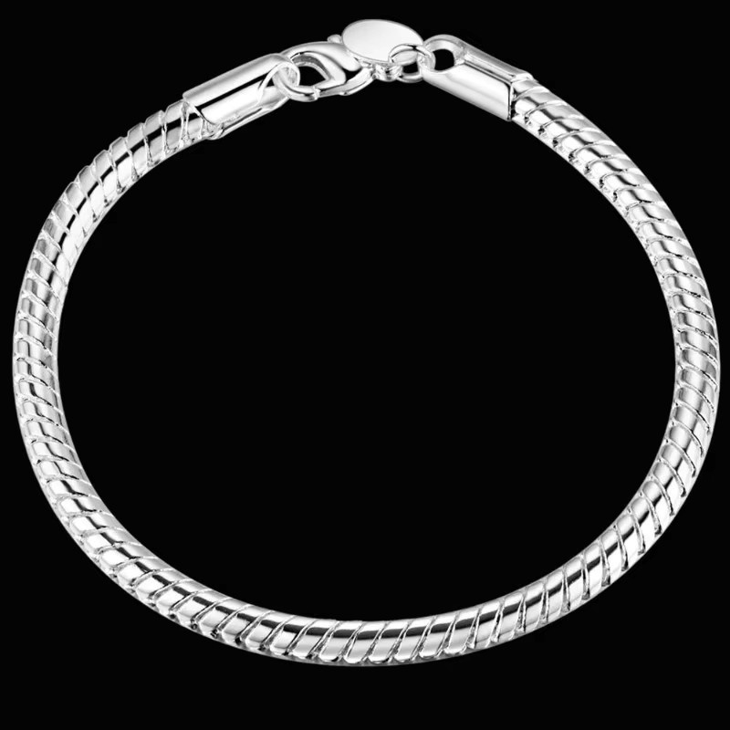 SAY Armband 925 Silber, Schlangenkette, 3 mm, Damen - Bild 3