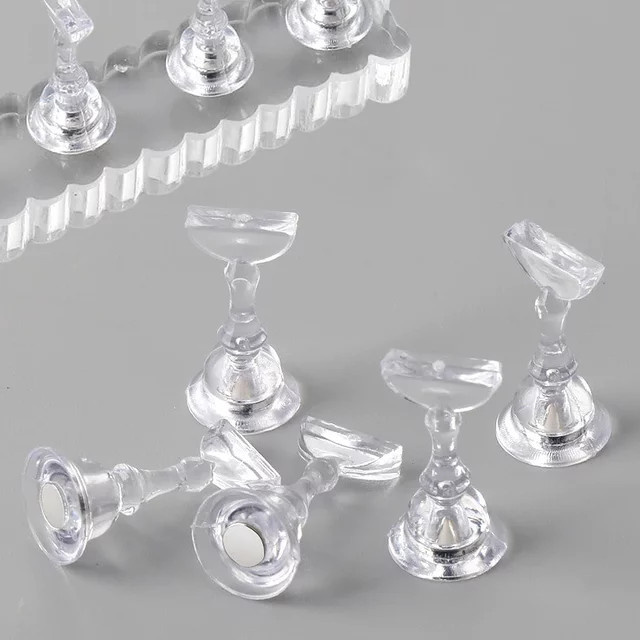 Art lalic Nagelständer, 10 Stück, Schachfigur-Form, Transparent, Glänzend - Bild 1