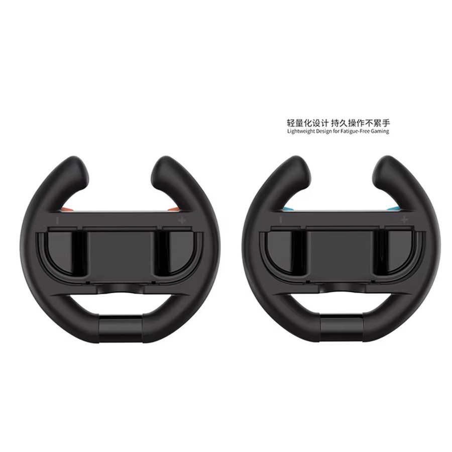 Joycon Controller Grip Rennlenkrad-Griffe für Nintendo Switch OLED in Schwarz, 2 Stück - Bild 2
