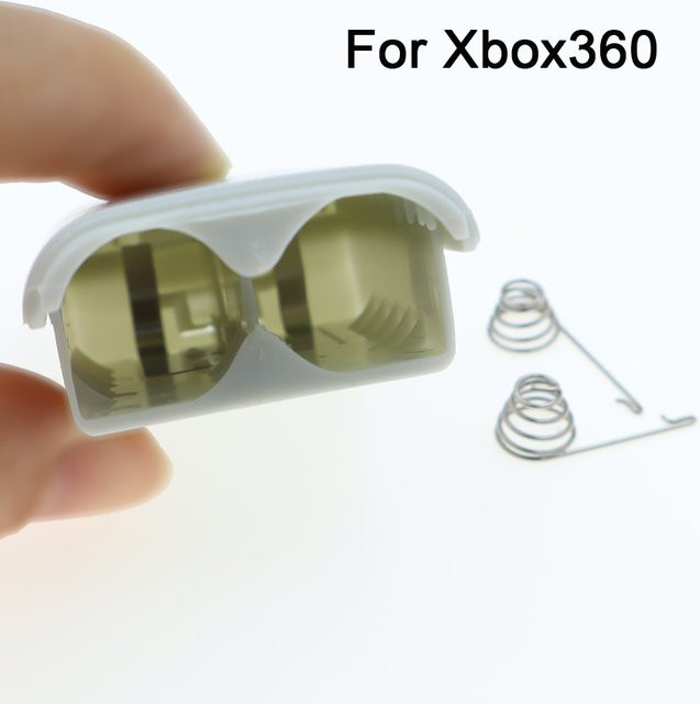 TingDong 10er Set Batteriehalter für Xbox 360 Wireless Controller in Weiß mit hinterer Abdeckung und leitfähigen Federn als Ersatzzubehör - Bild 1