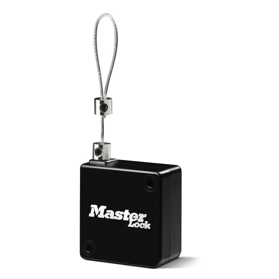 Master Lock Schlüssel-Kabel 5490EURD für Schlüsseltresore aus Edelstahl, Farbe: Silber/Schwarz, Länge: 91 cm - Bild 2