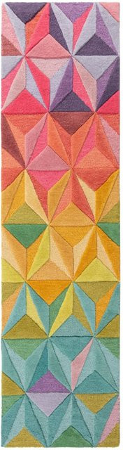 Flair Rugs Wollteppich Reverie Mehrfarbig mit geometrischem Design, B/T: 60 x 230 cm - Bild 1