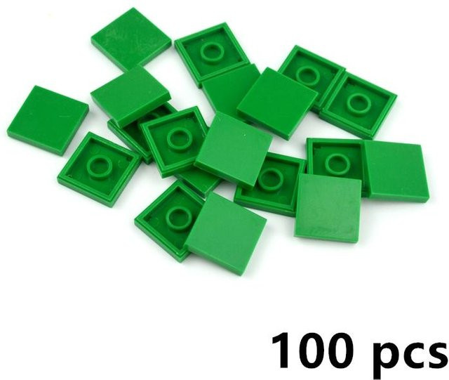 MOC Glatte 2x2 Bausteine Figur Keramikfliesen, 100-teiliges Set, ab 3 Jahren - Bild 1