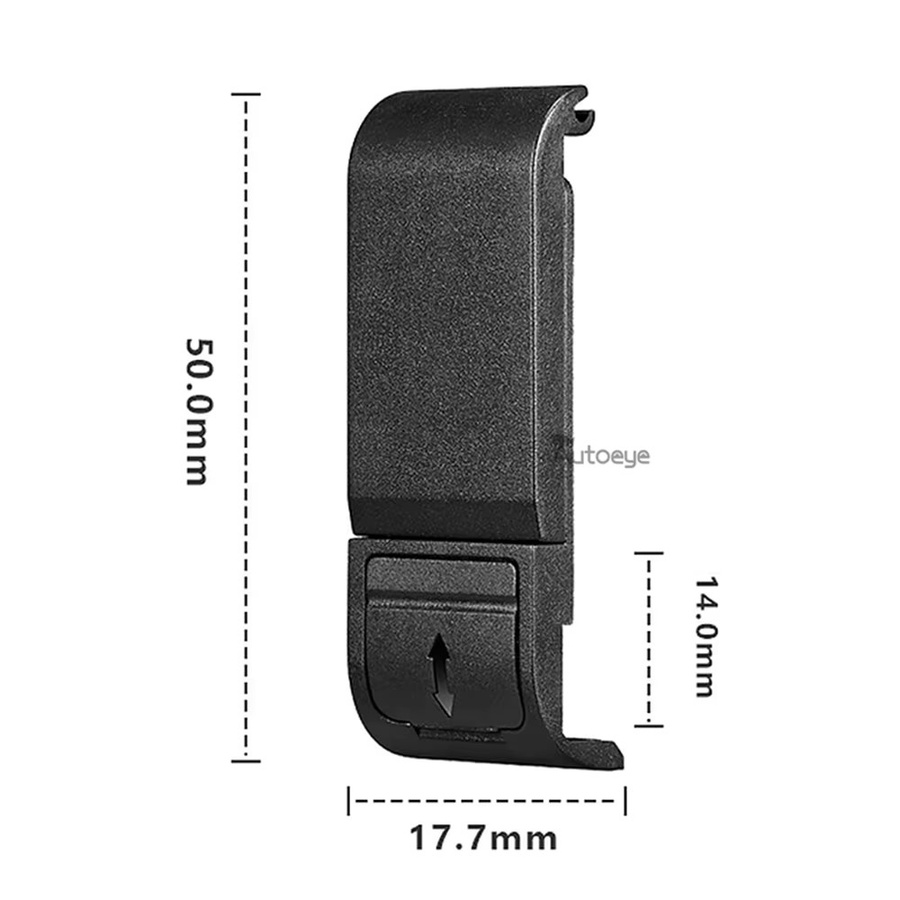 Schwarze Flip-Batterie-Seitenabdeckung für GoPro Hero 13 und GoPro Hero 12 als Ersatz-Ladegehäuse und abnehmbarer Batteriefachdeckel - Bild 4