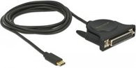 DeLOCK USB-C auf Parallel DB25 Adapterkabel in Schwarz, Länge: 1,8 m - Bild 1