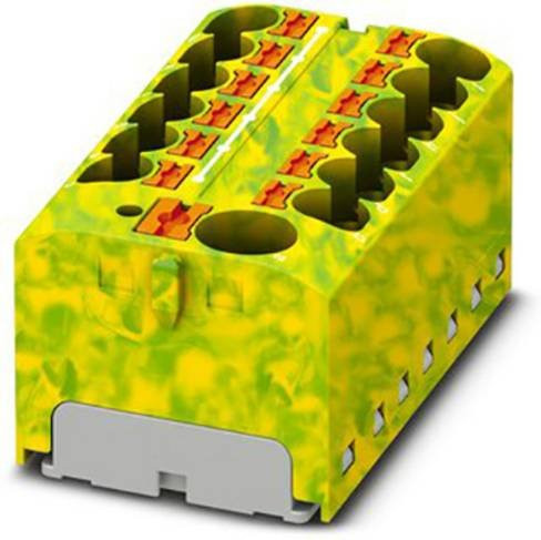 Phoenix Contact Verteilerblock 1153438 Zugfeder Grün-Gelb 8 Stück Breite: 46,3 mm - Bild 1