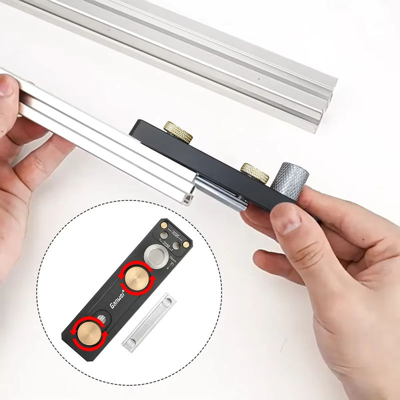 GDART Aluminiumprofil Bohrführung mit Schiebern und versenktem Stufenbohrer M6 in Schwarz - Bild 4