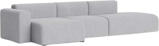 HAY Mags 3-Sitzer Sofa Kombination mit Low Armrest in Grau, Links konfiguriert - Bild 1