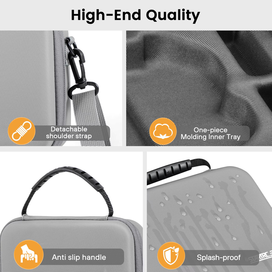 DJI Neo 2 Tragbare PU-Schultertasche und Handtasche in Grau für Drohne und Zubehör - Bild 4