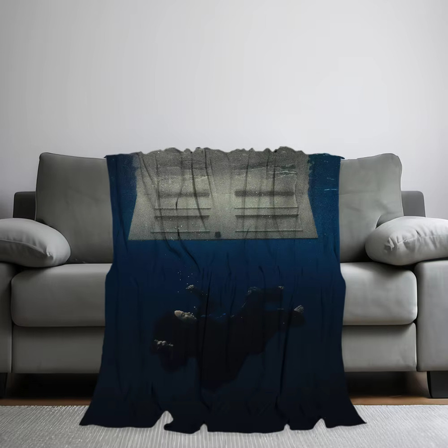 Singer B-Billies E-Eili Plüschdecke Blau, weiche und warme Kuscheldecke aus Polyester für Erwachsene - Bild 2