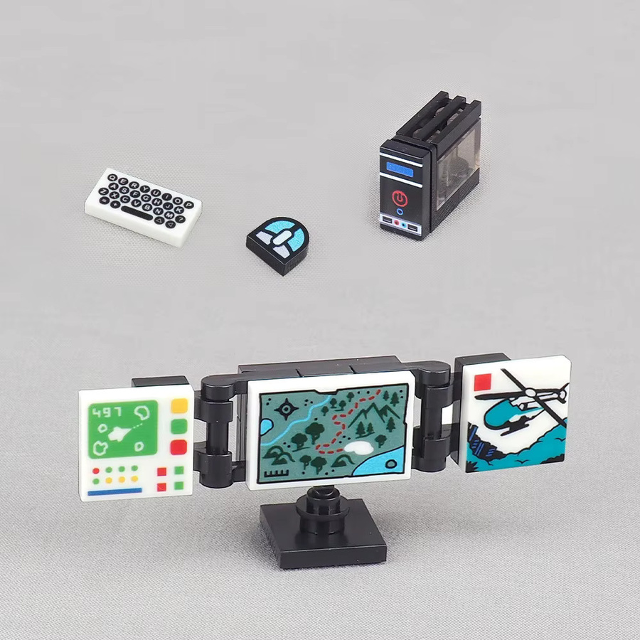 BRICKPANDA MOC Büro-Schreibtisch-Bausatz, mit Licht, DIY-Modell - Bild 2