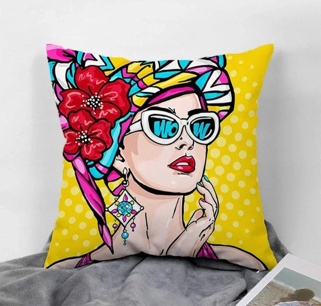 GUOYU HOMEDECOR Pop Art Kissenbezüge in Multicolour aus Polyester - Bild 1