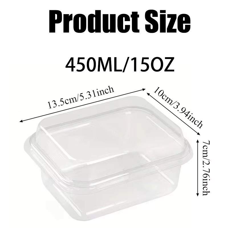 Transparente Einweg Kunststoff Boxen für Kuchen, Desserts und Obst zur Dessertverpackung - Bild 3