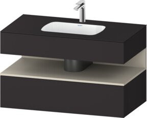 Duravit Qatego Einbauwaschtisch-Möbel-Set mit LED-Beleuchtung, B/T/H: 100 x 55 x 60 cm - Bild 1