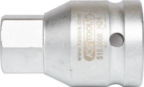 KS Tools Kraft-Bit-Stecknuss Innensechskant kurz 24mm silber - Bild 1