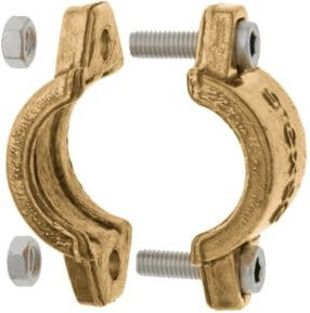 GEKA Klemmschale aus Messing in Gold, 2-teilig, 38-41mm - Bild 1