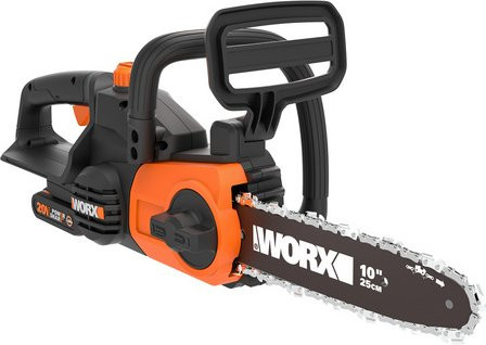 WORX Akku-Kettensäge WG322E.3 mit Akku und Schnellladegerät, 20 V, Schwarz-Orange - Bild 1