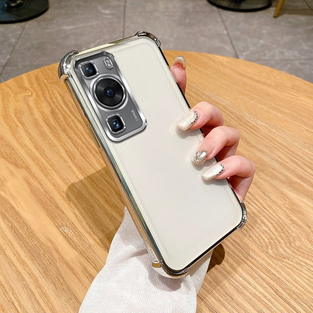 Stoßfeste Schutzhülle für Huawei P60 Pro P50 P40 Pro P30 Pro P30 Lite in Schwarz mit verstärkten Ecken - Bild 1