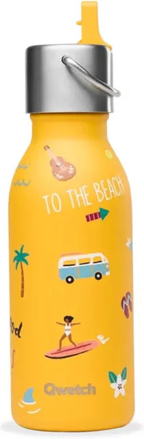 Isolierflasche Qwetch Honolulu aus Edelstahl in Gelb mit 0,5 l Füllmenge - Bild 1
