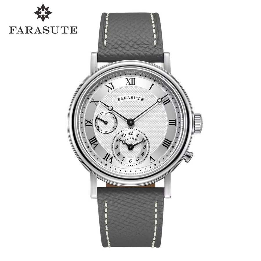FARASUTE Armbanduhr, Quarz, Edelstahl, Saphirglas, Silber, Herren - Bild 2