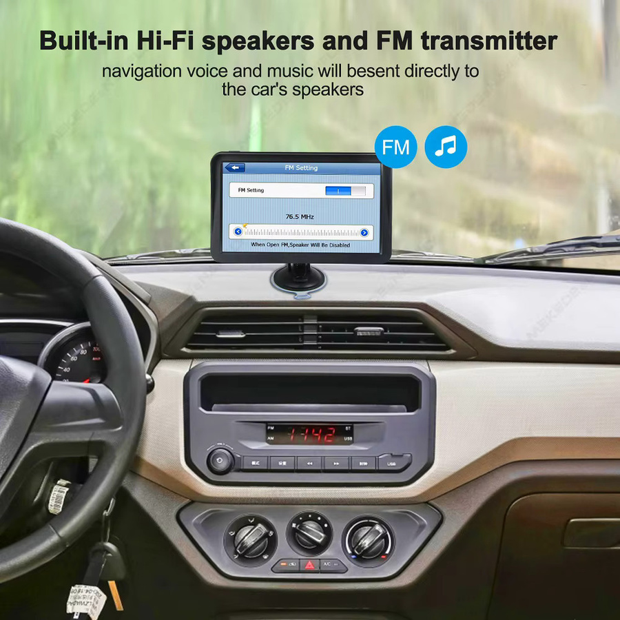 NAVIFANS Auto GPS Navigationsgerät mit 9 Zoll HD Touchscreen, Europäische Karten, Video Player, FM Sender und Hi-Fi Lautsprecher, Schwarz - Bild 5